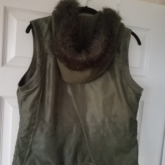 genuine leather suede vest women size M - Picture 6 of 8